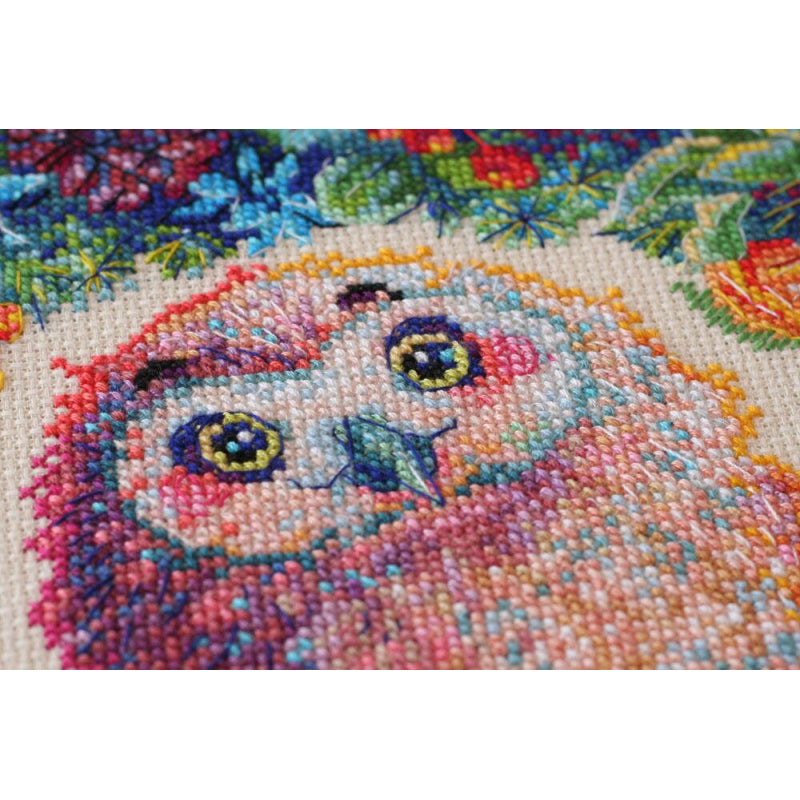 Counted Cross stitch kit Owl DIY Unprinted canvas - DIY-craftkits