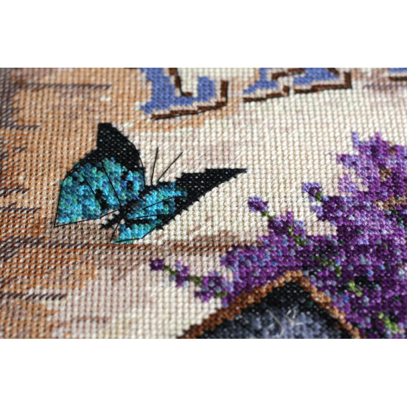 Counted Cross stitch kit Melody of Provence DIY Unprinted canvas - DIY-craftkits