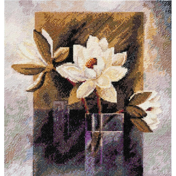 Counted Cross stitch kit Flowers DIY Unprinted canvas - DIY-craftkits