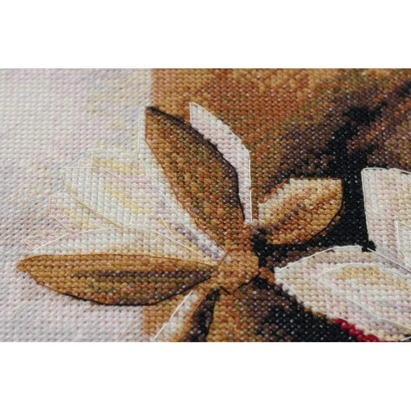 Counted Cross stitch kit Flowers DIY Unprinted canvas - DIY-craftkits