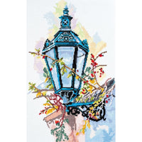 Counted Cross stitch kit Lantern DIY Unprinted canvas - DIY-craftkits