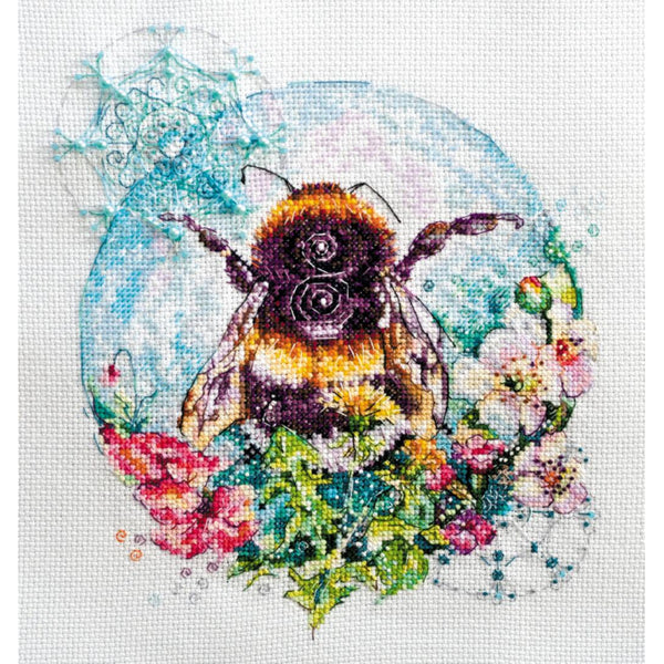 Counted Cross stitch kit Bee DIY Unprinted canvas - DIY-craftkits