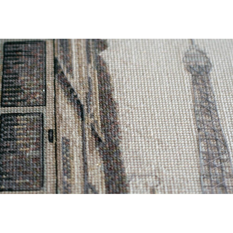 Counted Cross stitch kit Paints of Paris DIY Unprinted canvas - DIY-craftkits