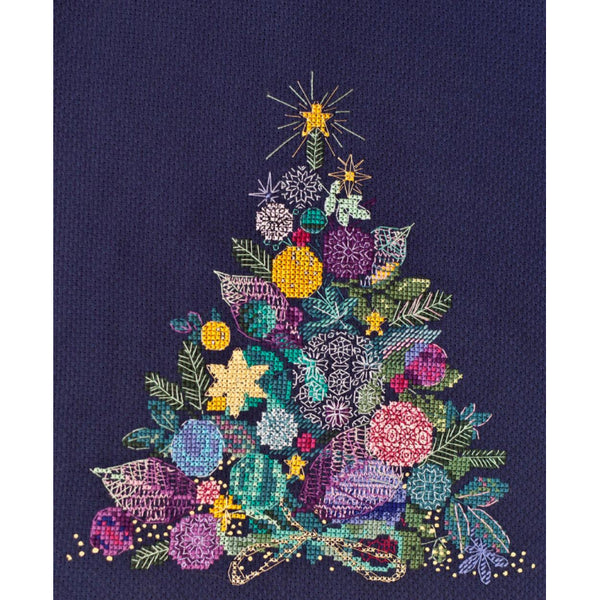 Counted Cross stitch kit Christmas tree DIY Unprinted canvas - DIY-craftkits