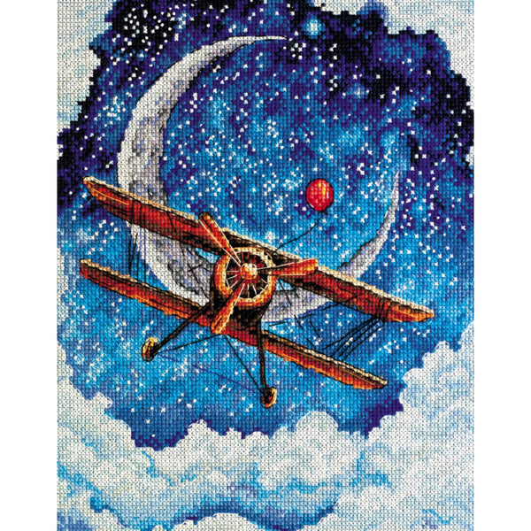 Counted Cross stitch kit Above the clouds DIY Unprinted canvas - DIY-craftkits