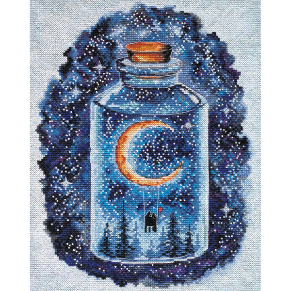 Counted Cross stitch kit Moon for lovers DIY Unprinted canvas - DIY-craftkits