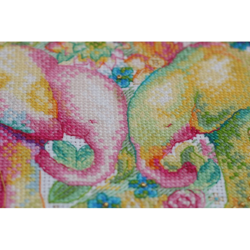 Counted Cross stitch kit Elephants DIY Unprinted canvas - DIY-craftkits