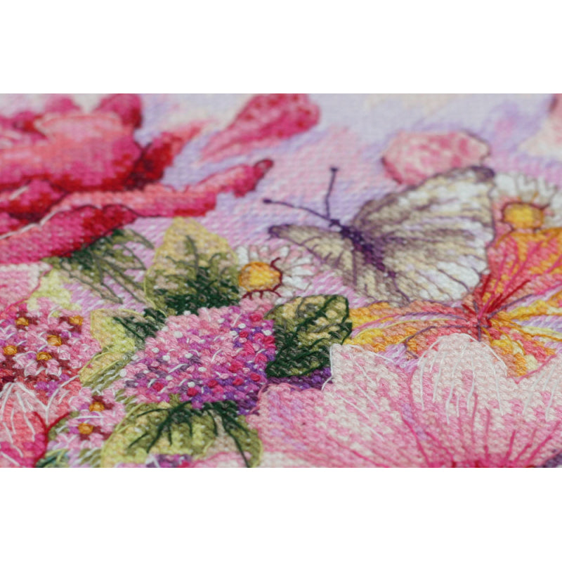 Counted Cross stitch kit Pink Aurora DIY Unprinted canvas - DIY-craftkits