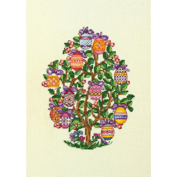 Counted Cross stitch kit Easter tree DIY Unprinted canvas - DIY-craftkits