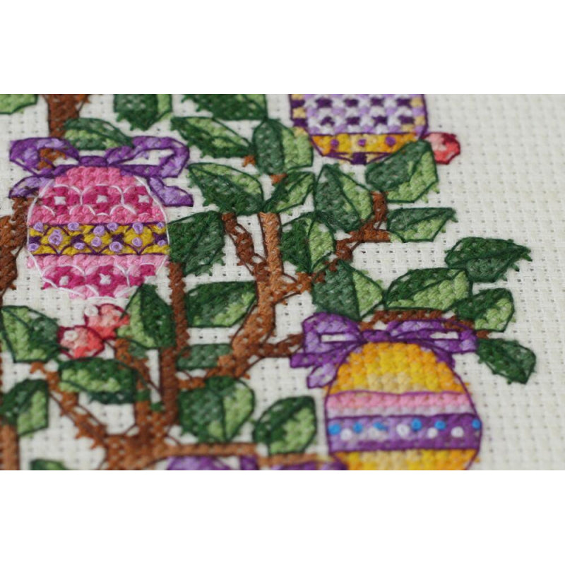 Counted Cross stitch kit Easter tree DIY Unprinted canvas - DIY-craftkits