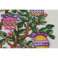 Counted Cross stitch kit Easter tree DIY Unprinted canvas - DIY-craftkits