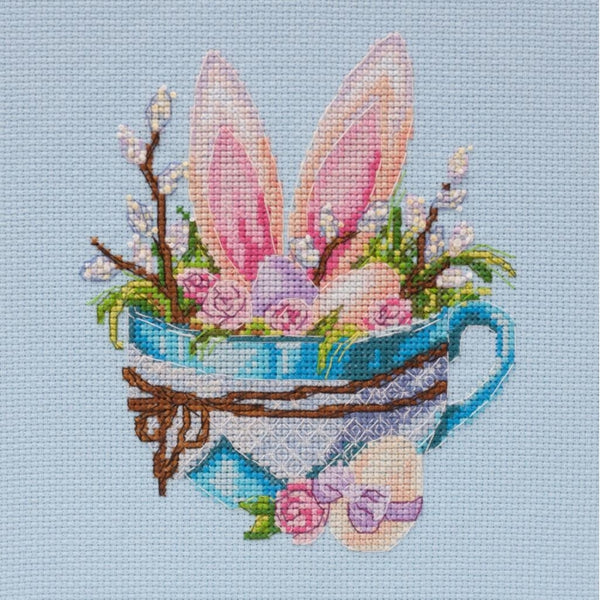 Counted Cross stitch kit Easter bunny DIY Unprinted canvas - DIY-craftkits