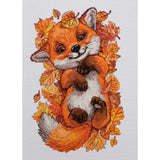 Counted Cross stitch kit Fox DIY Unprinted canvas - DIY-craftkits