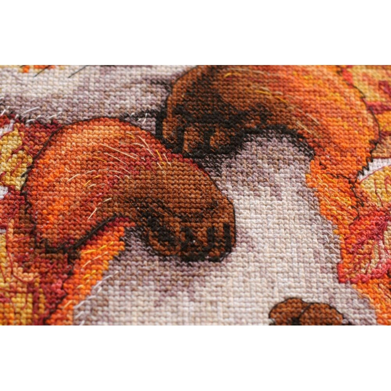 Counted Cross stitch kit Fox DIY Unprinted canvas - DIY-craftkits