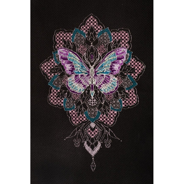 Counted Cross stitch kit Butterfly DIY Unprinted canvas - DIY-craftkits