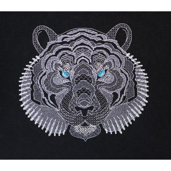 Counted Cross stitch kit White tiger DIY Unprinted canvas - DIY-craftkits