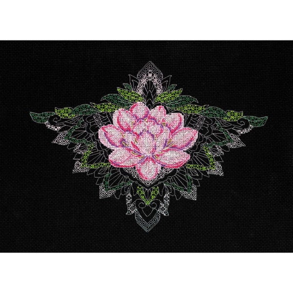 Counted Cross stitch kit Lotus DIY Unprinted canvas - DIY-craftkits