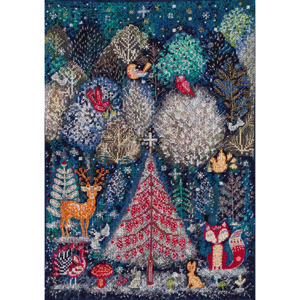 Counted Cross stitch kit In the winter forest DIY Unprinted canvas - DIY-craftkits
