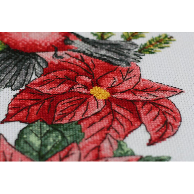 Counted Cross stitch kit Christmas wreath DIY Unprinted canvas - DIY-craftkits