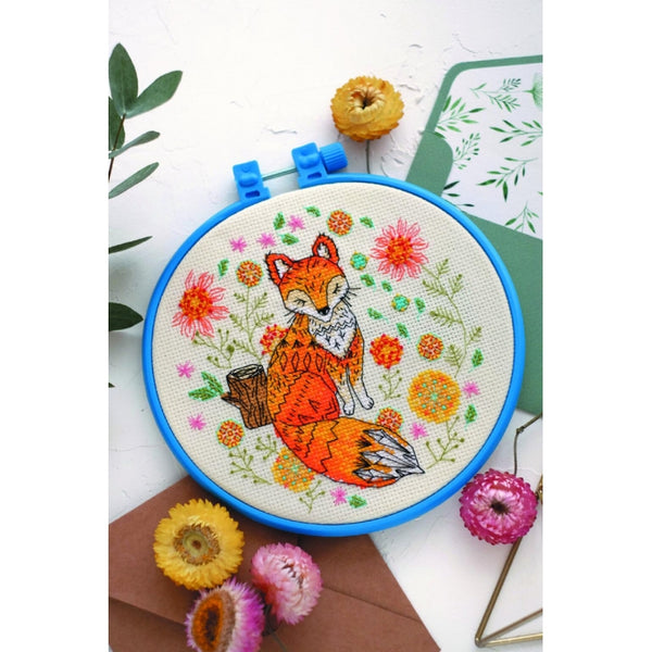 Counted Cross stitch kit Fox DIY Unprinted canvas - DIY-craftkits