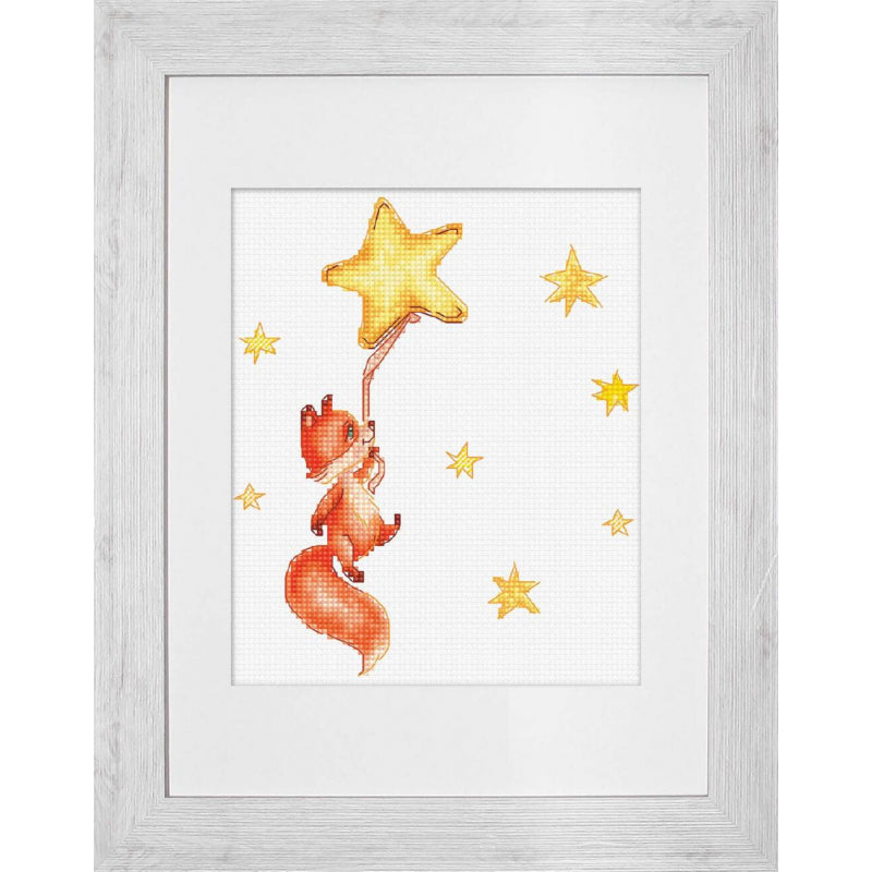 Counted Cross stitch kit Fox Luca-S DIY Unprinted canvas - DIY-craftkits