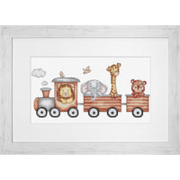 Counted Cross stitch kit Travel by train Luca-S DIY Unprinted canvas - DIY-craftkits