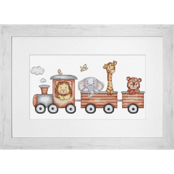 Counted Cross stitch kit Travel by train Luca-S DIY Unprinted canvas - DIY-craftkits