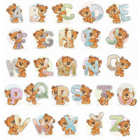 Counted Cross stitch kit Alphabet Luca-S DIY Unprinted canvas - DIY-craftkits