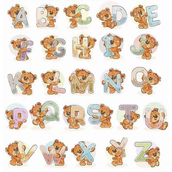 Counted Cross stitch kit Alphabet Luca-S DIY Unprinted canvas - DIY-craftkits