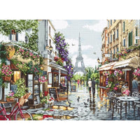 Counted Cross stitch kit Blooming Paris Luca-S DIY Unprinted canvas - DIY-craftkits