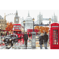 Counted Cross stitch kit London Luca-S DIY Unprinted canvas - DIY-craftkits