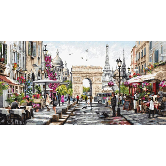 Counted Cross stitch kit Paris Luca-S DIY Unprinted canvas - DIY-craftkits