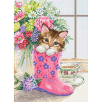 Counted Cross stitch kit Kitty Luca-S DIY Unprinted canvas - DIY-craftkits