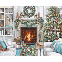 Counted Cross stitch kit Christmas interior Luca-S DIY Unprinted canvas - DIY-craftkits