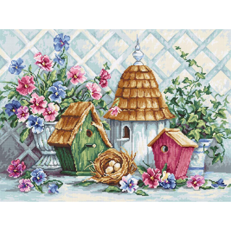 Counted Cross stitch kit Nest in the garden Luca-S DIY Unprinted canvas - DIY-craftkits