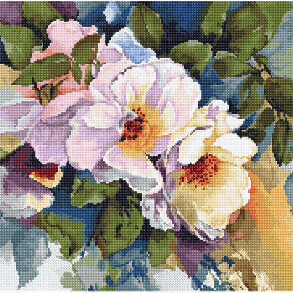 Counted Cross stitch kit Roses Luca-S DIY Unprinted canvas - DIY-craftkits