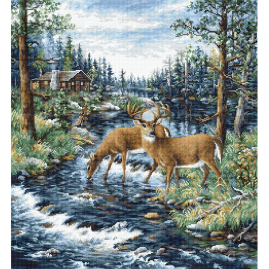 Counted Cross stitch kit Quiet morning Luca-S DIY Unprinted canvas - DIY-craftkits