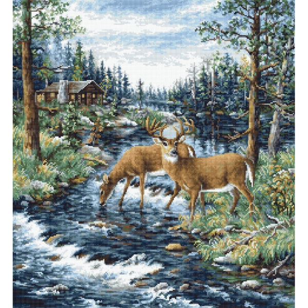 Counted Cross stitch kit Quiet morning Luca-S DIY Unprinted canvas - DIY-craftkits