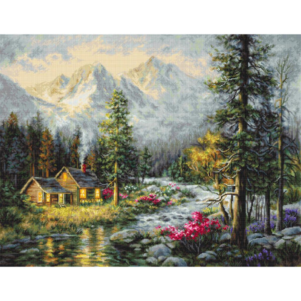 Counted Cross stitch kit Chalet Luca-S DIY Unprinted canvas - DIY-craftkits