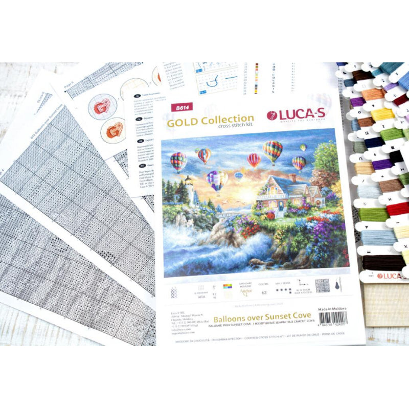 Counted Cross stitch kit Balloons Luca-S DIY Unprinted canvas - DIY-craftkits