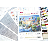 Counted Cross stitch kit Balloons Luca-S DIY Unprinted canvas - DIY-craftkits