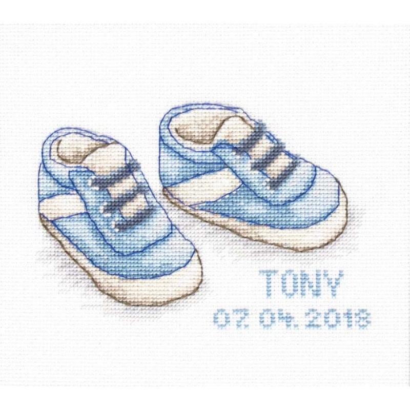 Counted Cross stitch kit Baby boy Luca-S DIY Unprinted canvas - DIY-craftkits