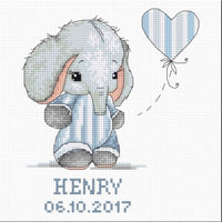 Counted Cross stitch kit Baby boy Luca-S DIY Unprinted canvas - DIY-craftkits