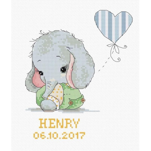 Counted Cross stitch kit Baby Luca-S DIY Unprinted canvas - DIY-craftkits