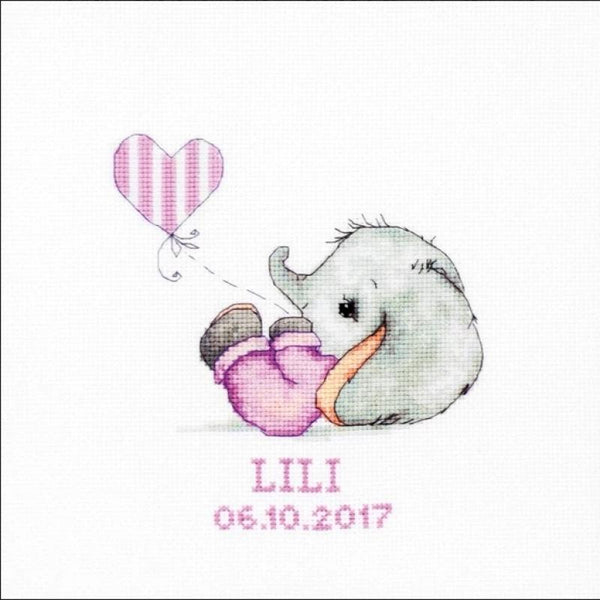 Counted Cross stitch kit Baby girl Luca-S DIY Unprinted canvas - DIY-craftkits