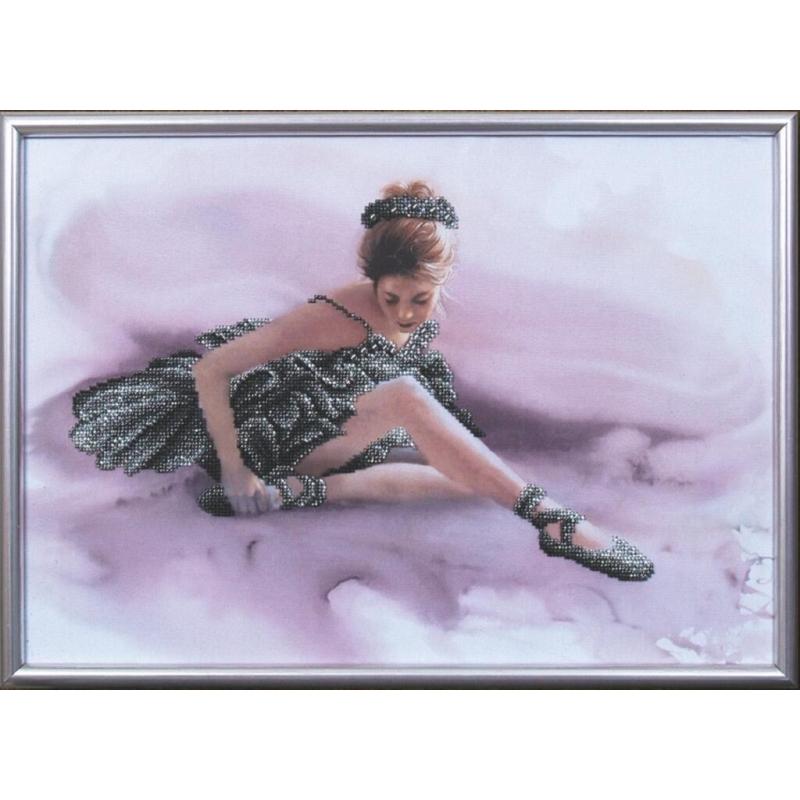 Bead embroidery kit Ballerina DIY Beadwork Beading Bead stitching - DIY-craftkits