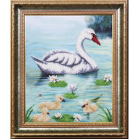 Bead embroidery kit Goose DIY Beadwork Beading Bead stitching - DIY-craftkits