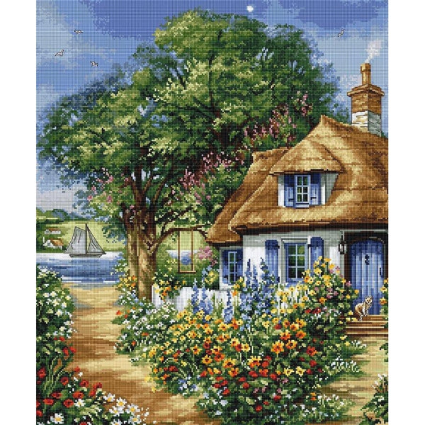 Counted Cross stitch kit Summer landscape Luca-S DIY Unprinted canvas - DIY-craftkits