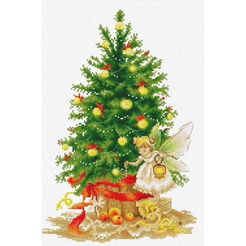 Counted Cross stitch kit Christmas tree Luca-S DIY Unprinted canvas - DIY-craftkits