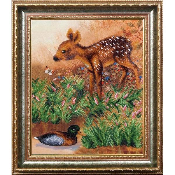 Bead embroidery kit Deer DIY Beadwork Beading Bead stitching - DIY-craftkits